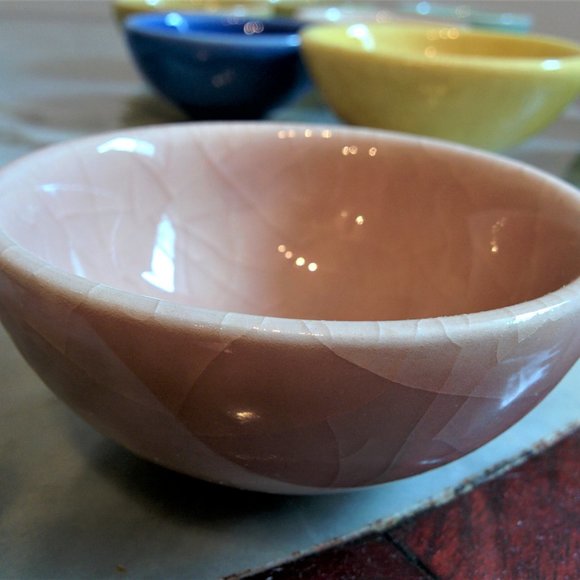 Sold~NEW Boxed Crackle Glaze Chinese Ceramic Tea Cups Total 9 pcs Seal Marks - Picture 4 of 8